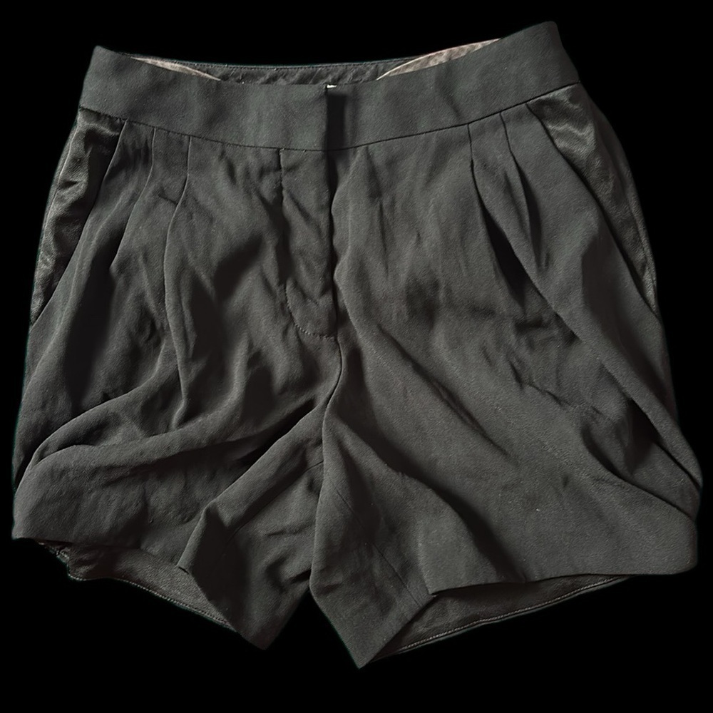 Wilfred Black High Waist Pleated Shorts